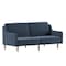 Flash Furniture Navy Faux Linen Split Back Futon Sofa-Wooden Legs HC-1035-NV-GG - alternate 3
